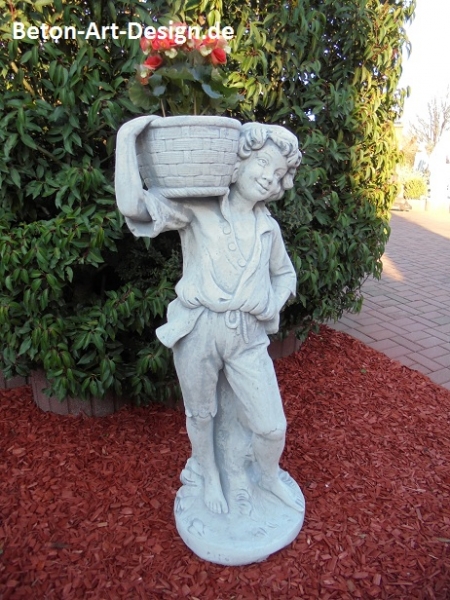 Garden figure / statue "Boy with a Basket" 111 cm