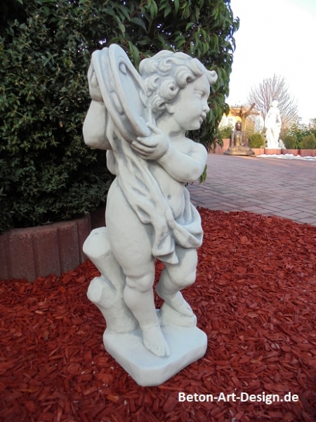 beautiful large Putte "with tambourine" 70 cm