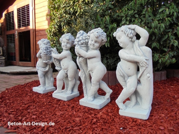 Steinfiguren Set, Gartenfiguren, Skulpturen, Statuen