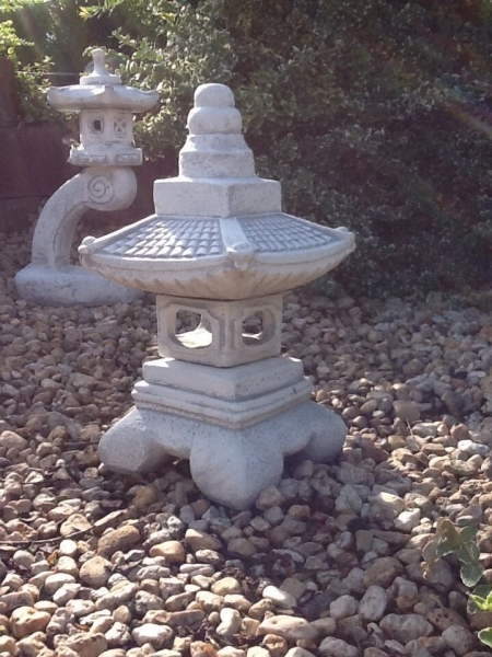 Japan lamp height 52 cm white concrete