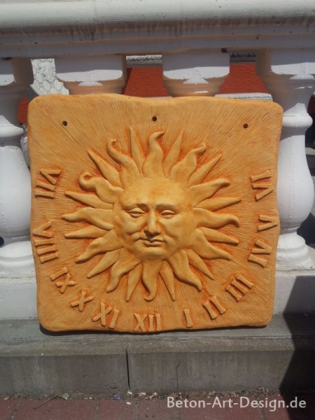 Sonnenuhr, Relief, Wandbild, Steinguss, Fassadenstuck, Stuck, Ornament