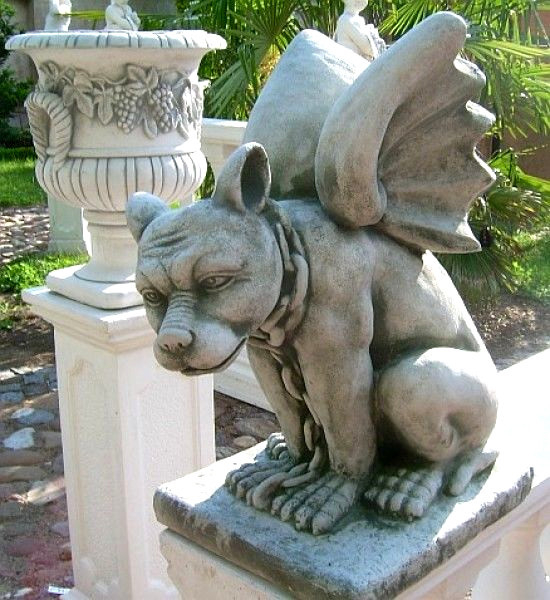 Fabelwesen, Gargoyle, Steinfigur, Steinguss, Frostsicher