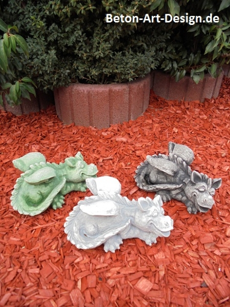 Drache, Skulptur, Steinfigur, Gartenfigur, Gartendekoration, Statue