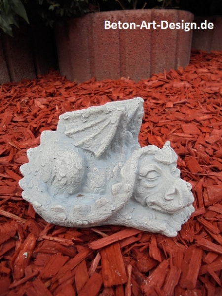 Drache, Skulptur, Steinfigur, Gartenfigur, Gartendekoration, Statue