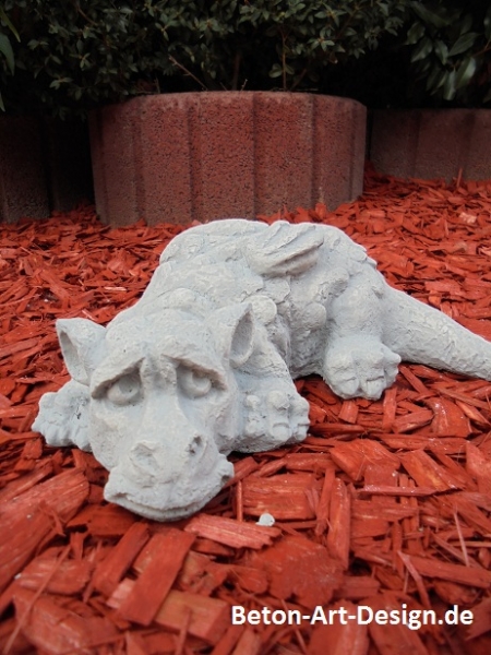 Drache, Skulptur, Steinfigur, Gartenfigur, Gartendekoration, Statue