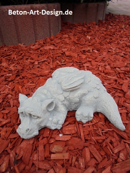 Drache, Skulptur, Steinfigur, Gartenfigur, Gartendekoration, Statue