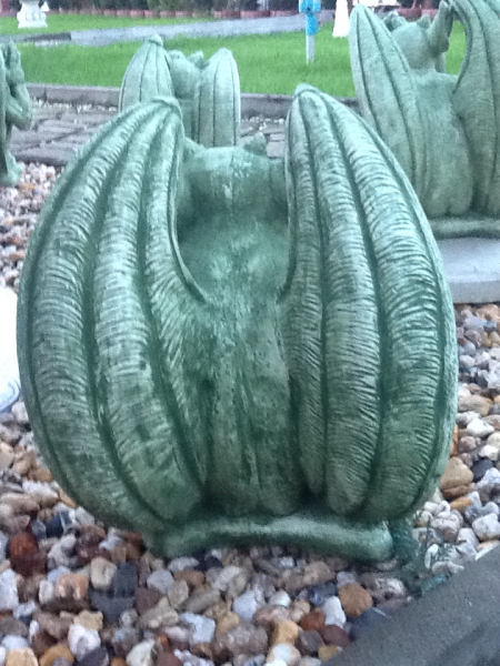 Gargoyle, Steinfigur, 29 cm hoch, Torwächter, Skulpturen, Gartenfiguren, Gartendekoration