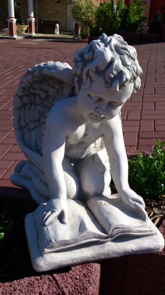 Engel, Steinfigur, Statue, Gartenfigur, Steinguss, Skulptur, Gartendekoration