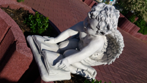 Engel, Steinfigur, Statue, Gartenfigur, Steinguss, Skulptur, Gartendekoration
