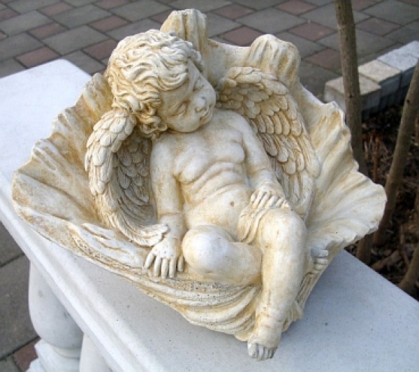 Engel, Steinfigur, Statue, Gartenfigur, Steinguss, Skulptur, Gartendekoration
