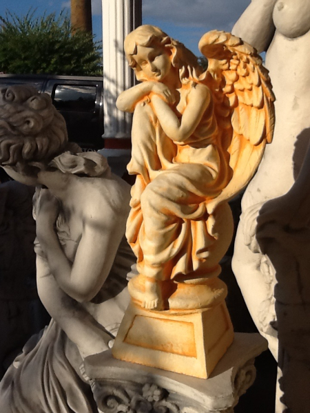 Engel, Steinfigur, Statue, Gartenfigur, Steinguss, Skulptur, Gartendekoration