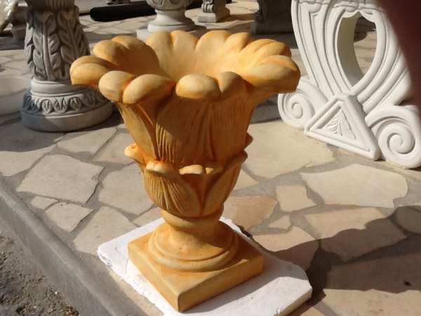 Pflanzschale, Blütenkelch, Amphore, Vase, H.50 cm, Park & Gartendekoration, Pflanzvase, Steinguss