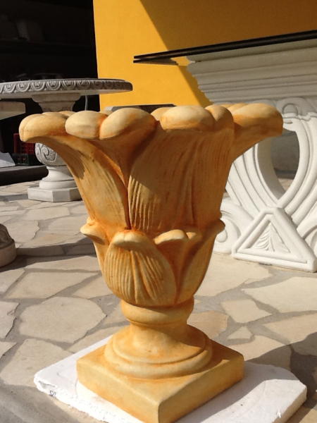 Pflanzschale, Blütenkelch, Amphore, Vase, H.50 cm, Park & Gartendekoration, Pflanzvase, Steinguss