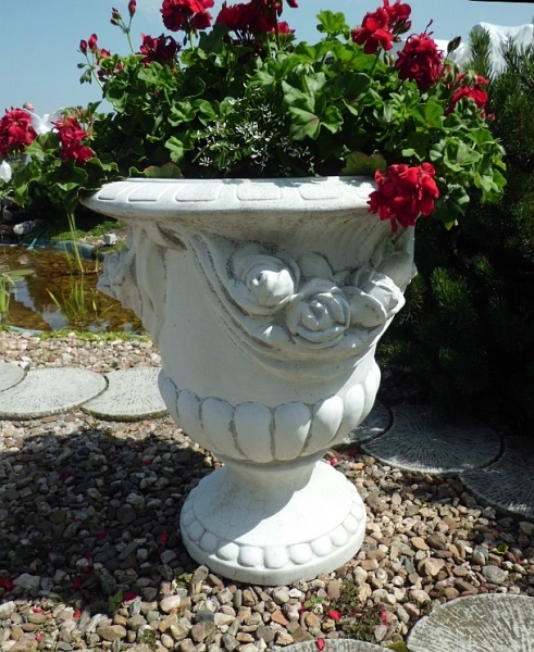 Pflanzschale, Steinvase, Amphore, Gartendekoration