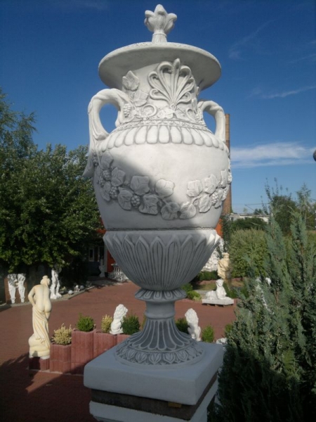 Pflanzschale, Amphore, Steinvase, Pflanztrog, Vase, Gartendekoration