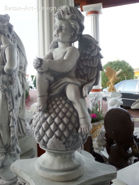 cute stone figure "Angel on pine cones"