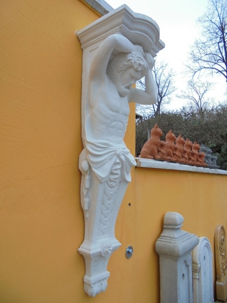 Atlant, Konsole, Fassadenstuck, Fensterbank Konsole, Fassadenschmuck, Stuck, Gipsstuck