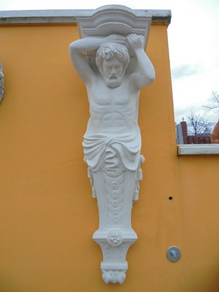Karyatide, Konsole, Schlussstein, Stuck, Zierstuck, Gesims, Fassadenstuck