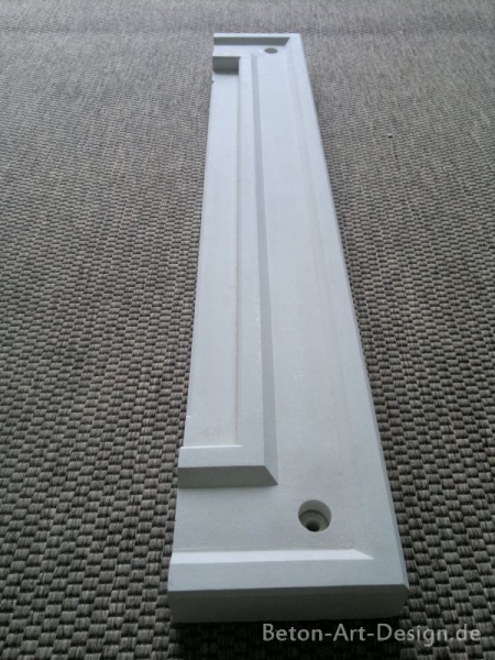 Fensterrahmenleiste mit 2 Anschlussecken, Fassadenschmuck, Stuck, Steinguss, Fassadenstuck