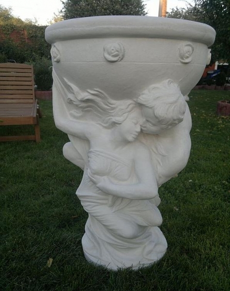 Pflanzschale, Gartenfiguren, Steinfiguren, Statuen, Skulpturen, Gartendekoration