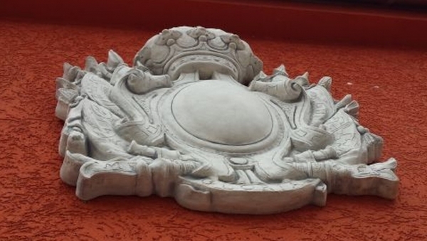 Wappen, Relief, Wandbild, Steinguss, Fassadenstuck, Stuck, Ornament