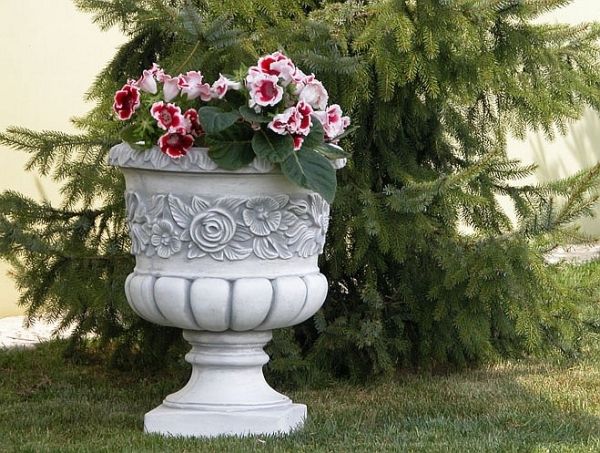 Pflanzschale, Amphore, Steinvase, Pflanztrog, Vase, Gartendekoration
