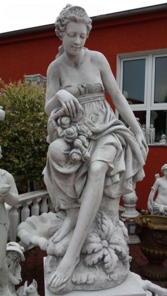 Garden Figure "Woman with Roses" high 151 cm