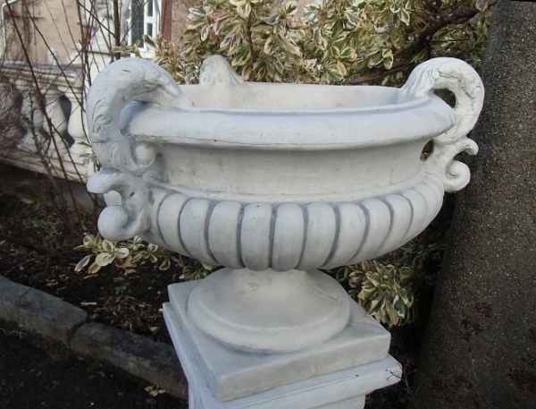 Pflanzschale, Amphore, Steinvase, Pflanztrog, Vase, Gartendekoration