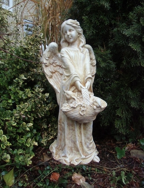 Engel, Steinfigur, Statue, Gartenfigur, Steinguss, Skulptur, Gartendekoration