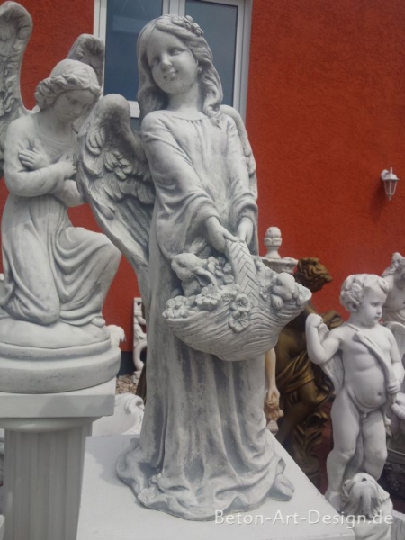 Engel, Steinfigur, Statue, Gartenfigur, Steinguss, Skulptur, Gartendekoration