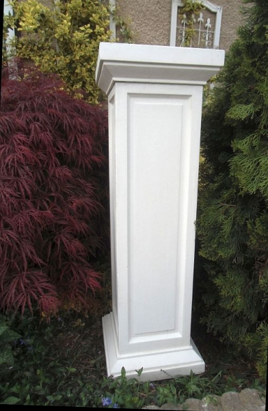 Säule / Zaunpfeiler / Sockel, 2 teilig, 100 cm hoch, Park & Gartendekoration, Steinguss