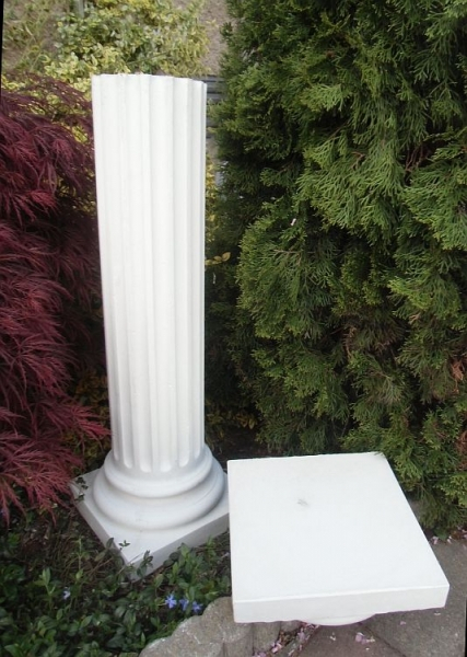 Säule, Pfeiler, Sockel, rund 2 teilig 100 cm, Park & Gartendekoration, Säule für Skulpturen, Vasen, Pflanzschalen