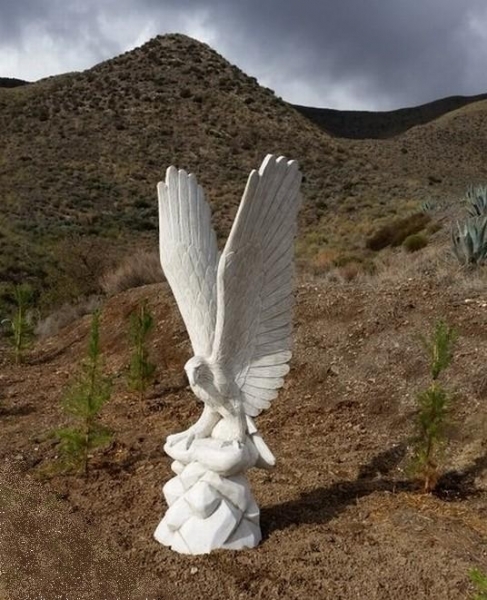 Adler Statuen, Steinfiguren, Skulpturen, Gartendekoration