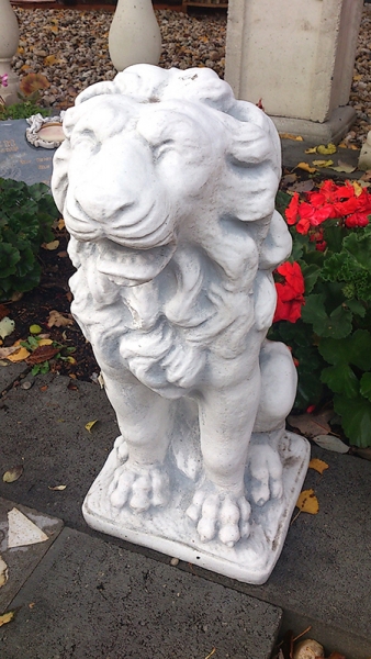 Löwen Steinfiguren, Statue, Gartendekoration