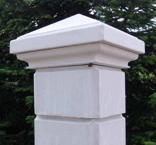 Pfeilerabdeckung, Mauerkappe, Pfeilerkappe, Steinguss, Steinplatte