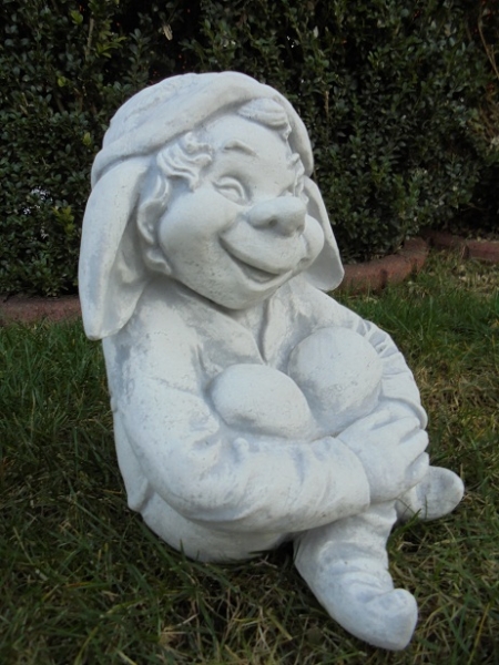 Zwerg, Troll, Wichtel, Skulptur, Steinfigur mit Pflanztopf