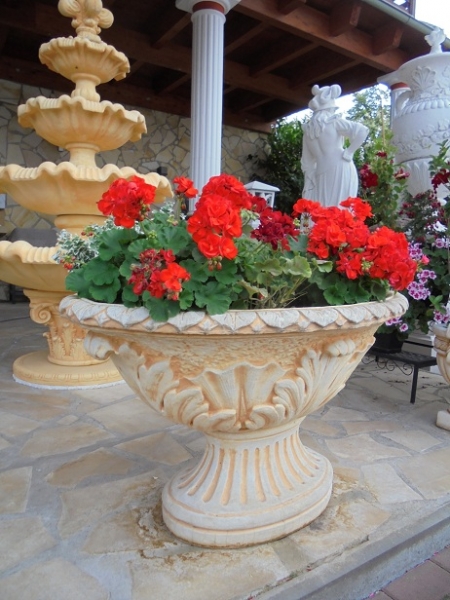 Pflanztopf, Amphore, Blumenschale, Vase, Steinkübel, Pflanzschale