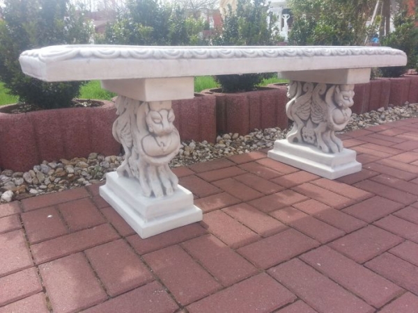 Steinbank, Gartenbank, Gartendekoration