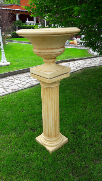 Amphore, Schlosspflanzschale, Pflanzschale, 41 cm hoch, Park & Gartendekoration, Blumenschale, Steinguss