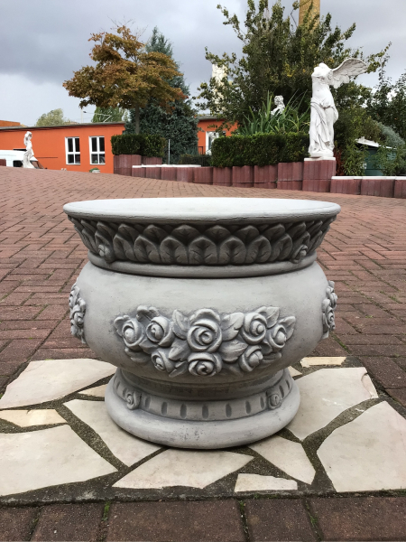 Pflanzschale, Vase, 43 cm hoch, Pflanztopf für Garten oder Terrasse, Park & Gartendekoration, Steinguss