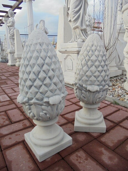 Pfeilerabdeckung, Pfeilerkrone, Pinienzapfen, 51 cm, Pfeilerschmuck, Park & Gartendekoration