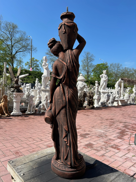 Steinfigur / Brunnenfigur "Wasserträgerin" Statue, Park & Gartendekoration, Gartenfigur, Teichfigur, Steinguss