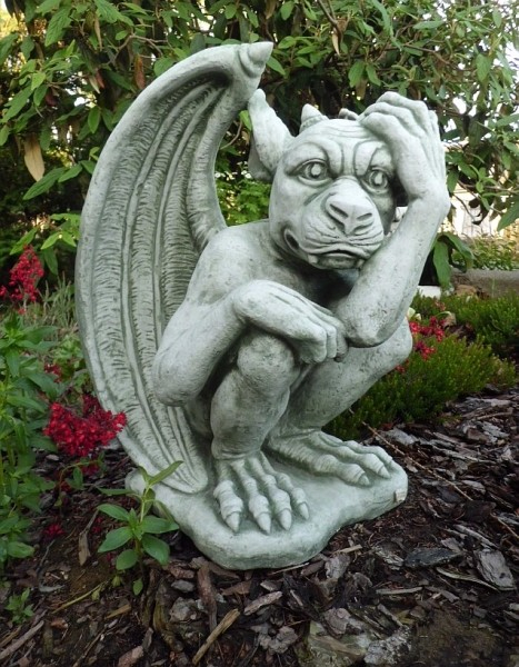Gargoyle, Skulptur, Steinfigur, Frostsicher, Steinguss, Gartendeko
