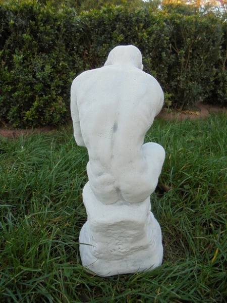 Steinfigur "Der Denker" weltberühmte Statue, 38 cm hoch, Park & Gartendekoration, Steinguss, Skulptur