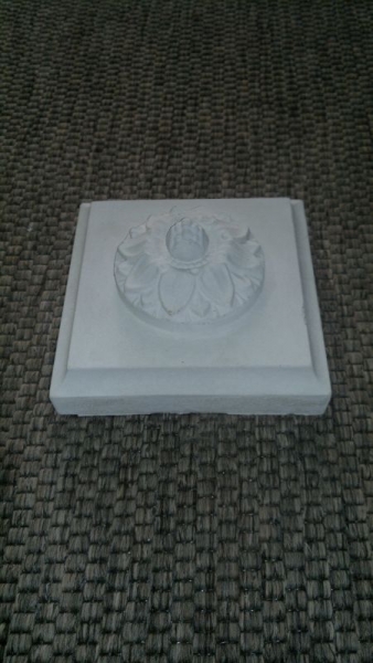 Capstone facade stucco decorative element - white concrete