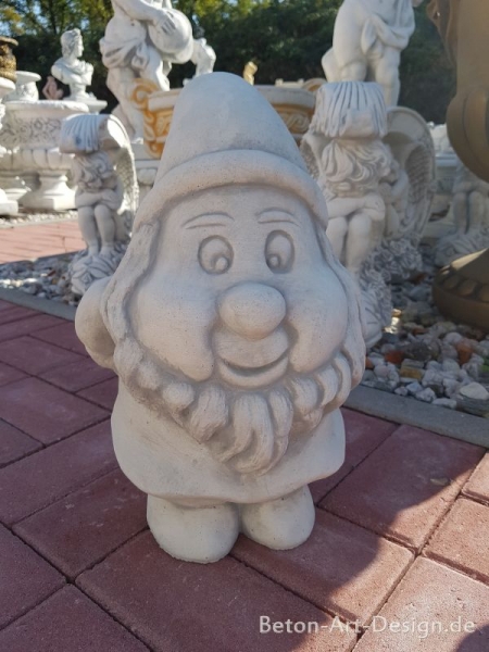 Zwerg, Troll, Wichtel, Skulptur, Steinfigur mit Pflanztopf