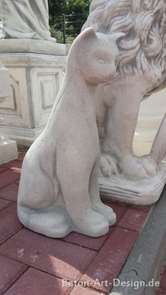 Katze, Tierfigur, Skulptur, Steinfigur, Gartendekoration