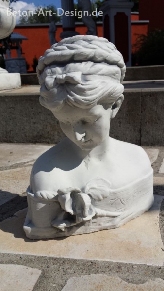 Gartenfigur, Büste "IRIS" 28 cm hoch, Skulptur, Park & Gartendekoration, Steinguss
