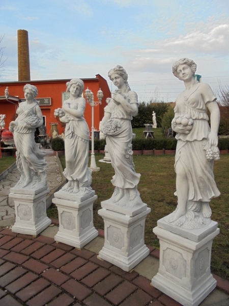 Steinfiguren Set, Gartenfiguren, Skulpturen, Statuen