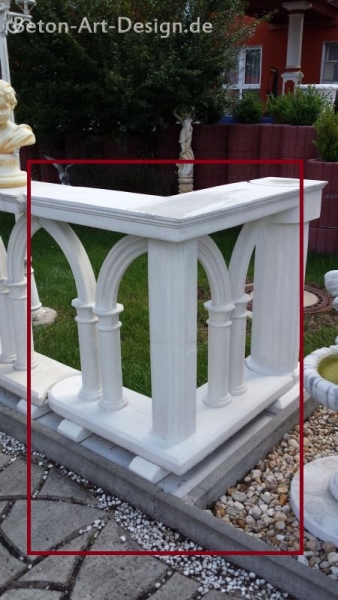 Zaunelement, Steinzaun, Balustrade, Gartendekoration